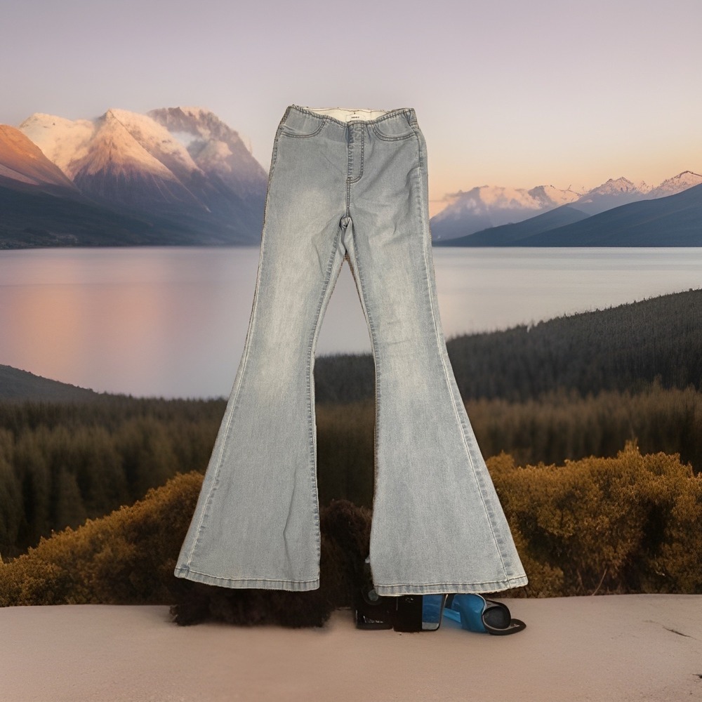 Y2K Forever 21 Flare‎ Jeans Women's Buttonless  Size XS